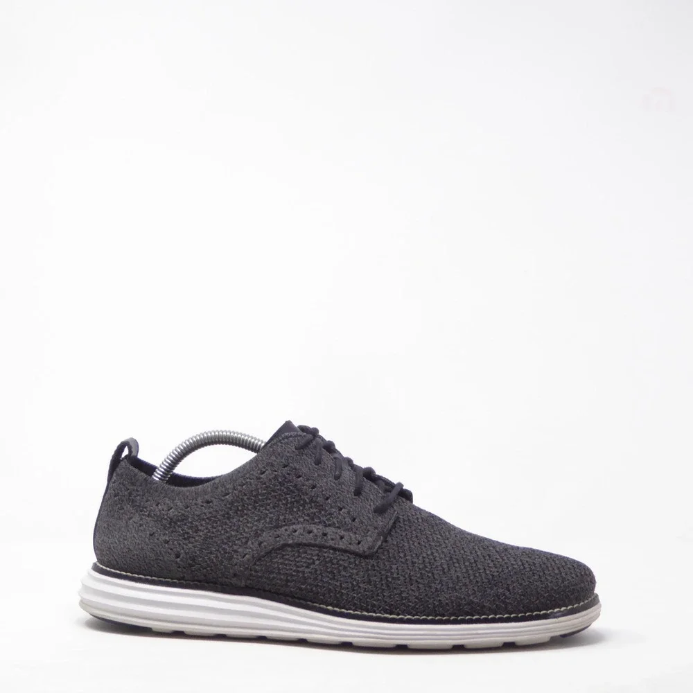 Cole Haan Mens Original Grand Oxfords Dress Shoes Grey Knit Wingtip C29732 9.5